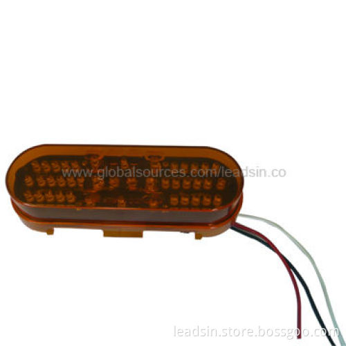 6-inch Oval LED Turn Lamp with SAE, DOT Marks, 100% Waterproof